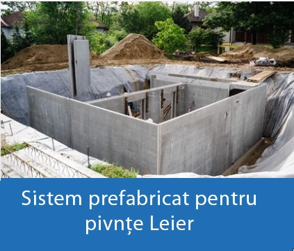 Sistem prefabricat pentru pivnțe Leier